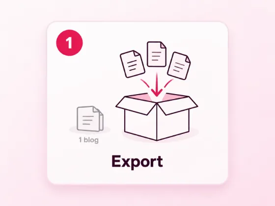 Packed kraft box with papers and frames, moving a site from Squarespace to WordPress