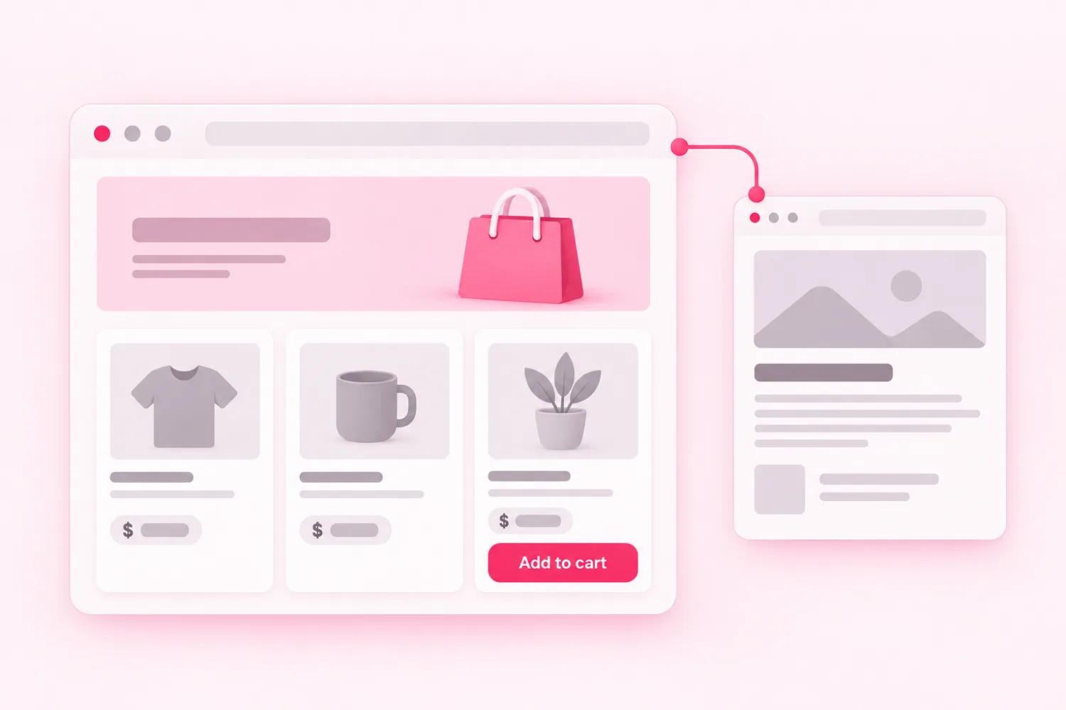 Laptop on an oak desk showing a branded online shop and checkout built with WooCommerce