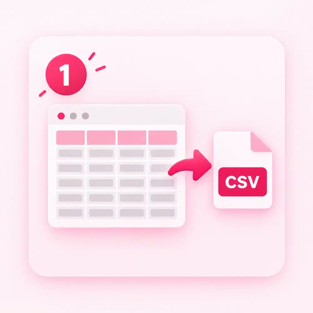 Packed boxes and a blank spreadsheet on a desk, moving products from Shopify to WooCommerce